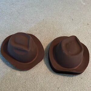 Felt and plastic cowboy hats
